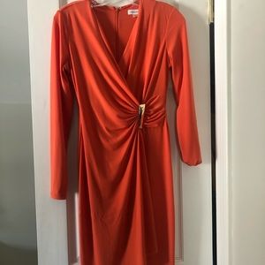 Orange 🍊 Calvin Klein Long Sleeve Dress